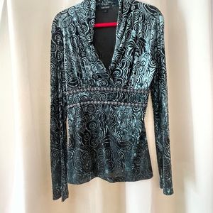 Karen Kane burnt out velvet top